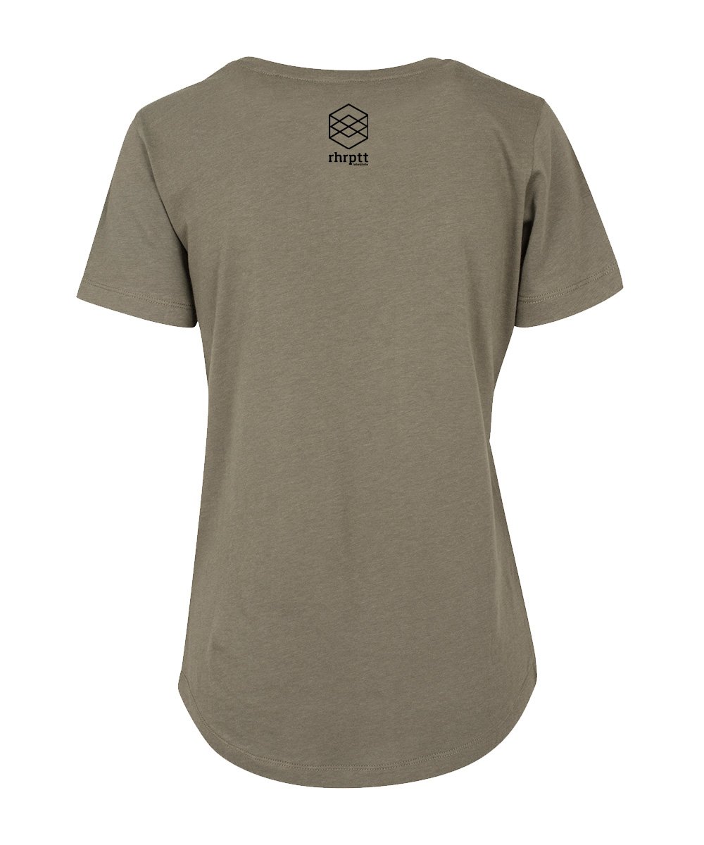 rhrptt t-shirt fit tee rundmc olive brandlogo hinten