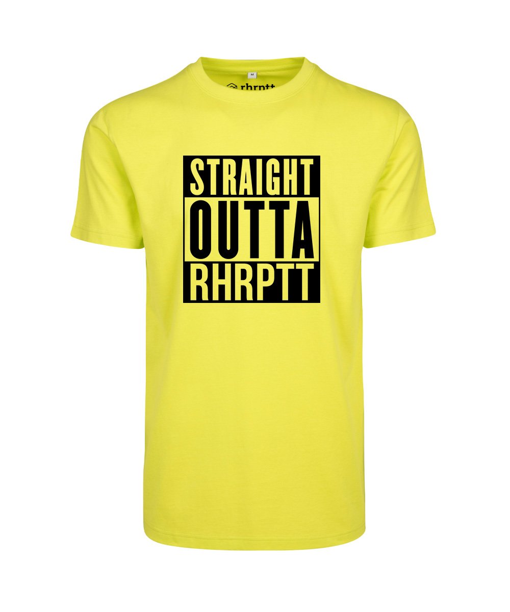 rhrptt t-shirt straight outta rhrptt frozen-yellow vorne gross