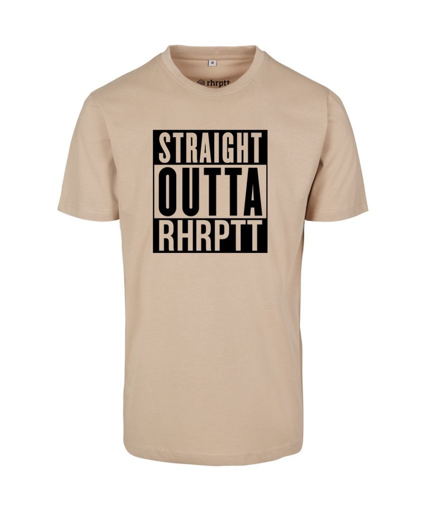 rhrptt t-shirt straight outta rhrptt sand vorne gross