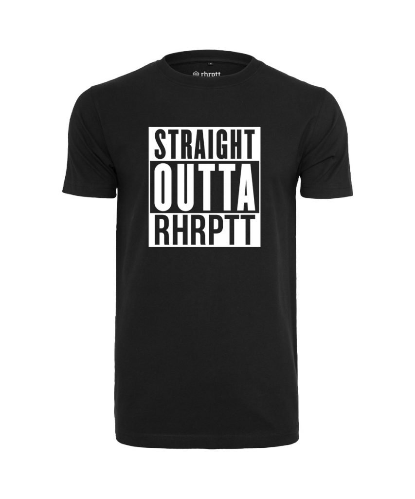 rhrptt t-shirt straight outta rhrptt schwarz vorne gross