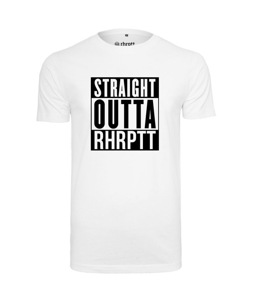 rhrptt t-shirt straight outta rhrptt weiss vorne gross