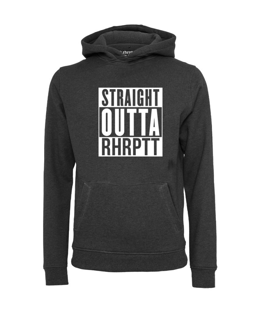 rhrptt hoodie straight outta rhrptt gross charcoal holzkohle