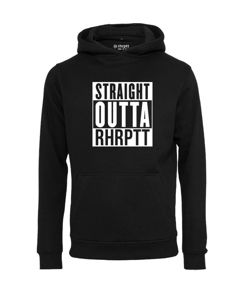 rhrptt hoodie straight outta rhrptt gross schwarz black