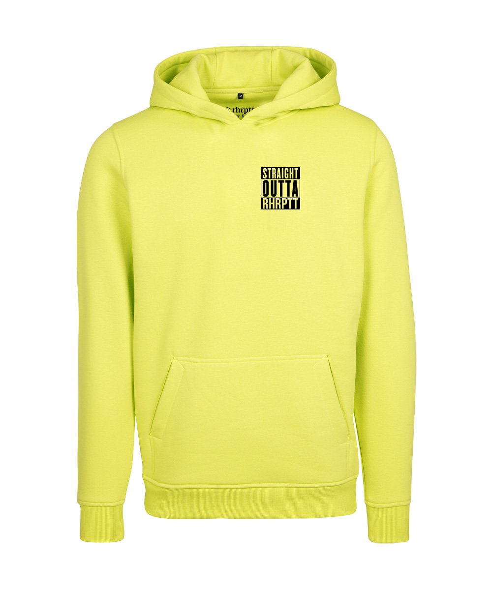 rhrptt hoodie straight outta rhrptt klein frozen yellow gelb