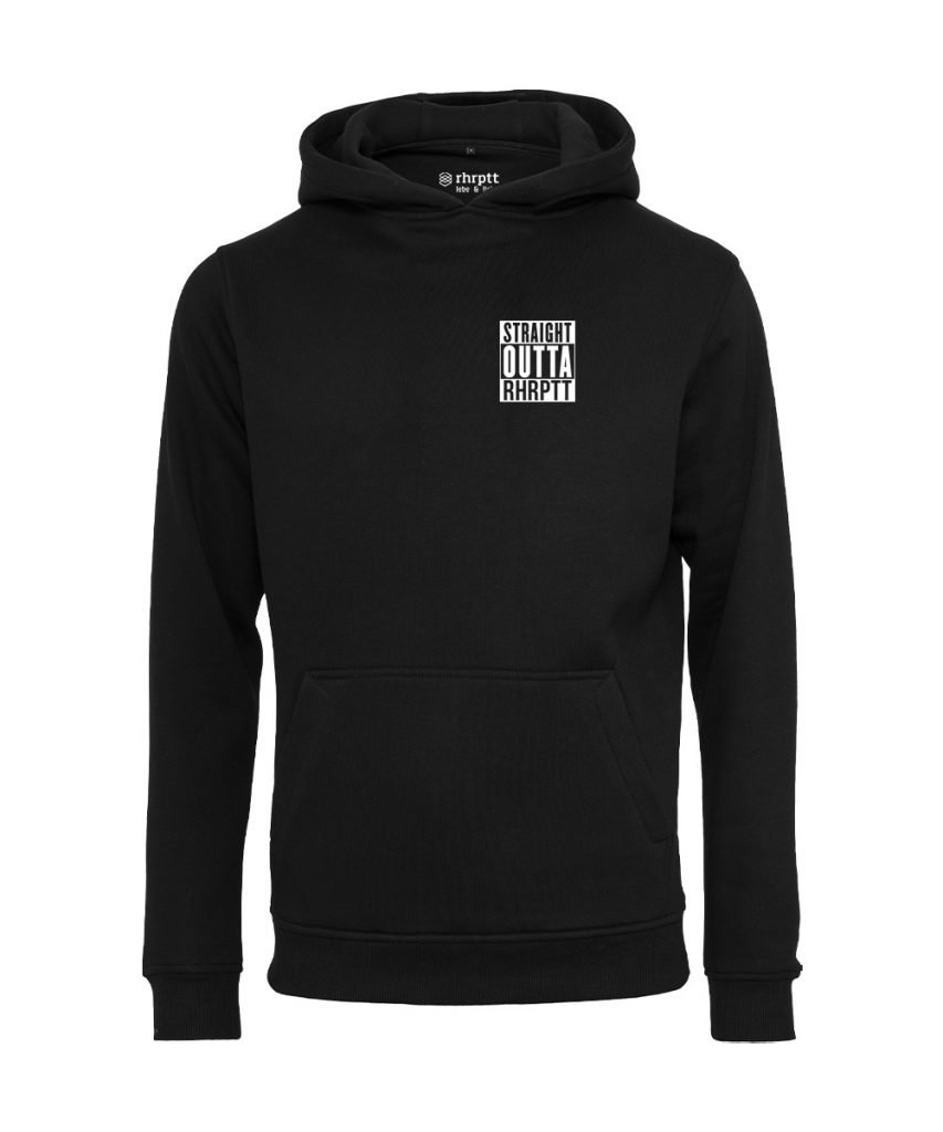 rhrptt hoodie straight outta rhrptt klein schwarz black