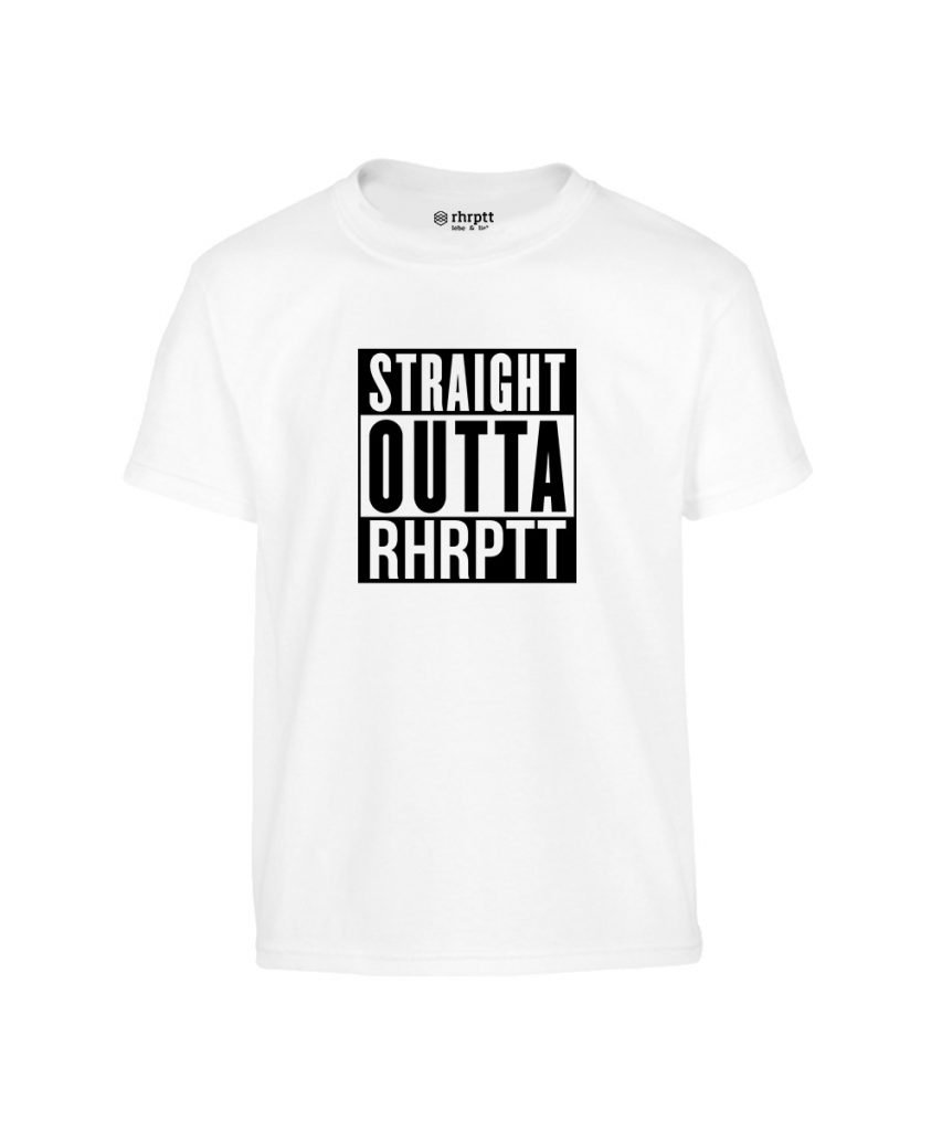 straight outta ruhrpott t-shirt vorne kinder kids weiss 1