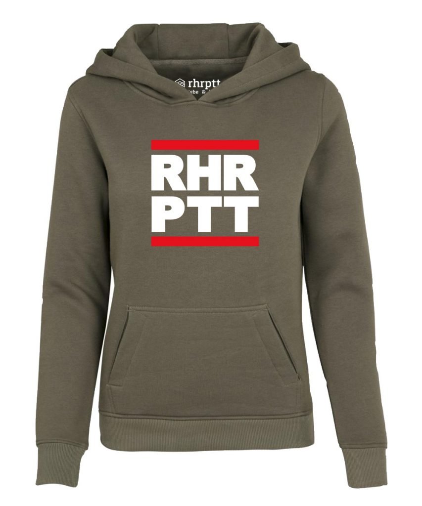 ruhrpott hoodie kapuzenpullover damen frauen olive 1