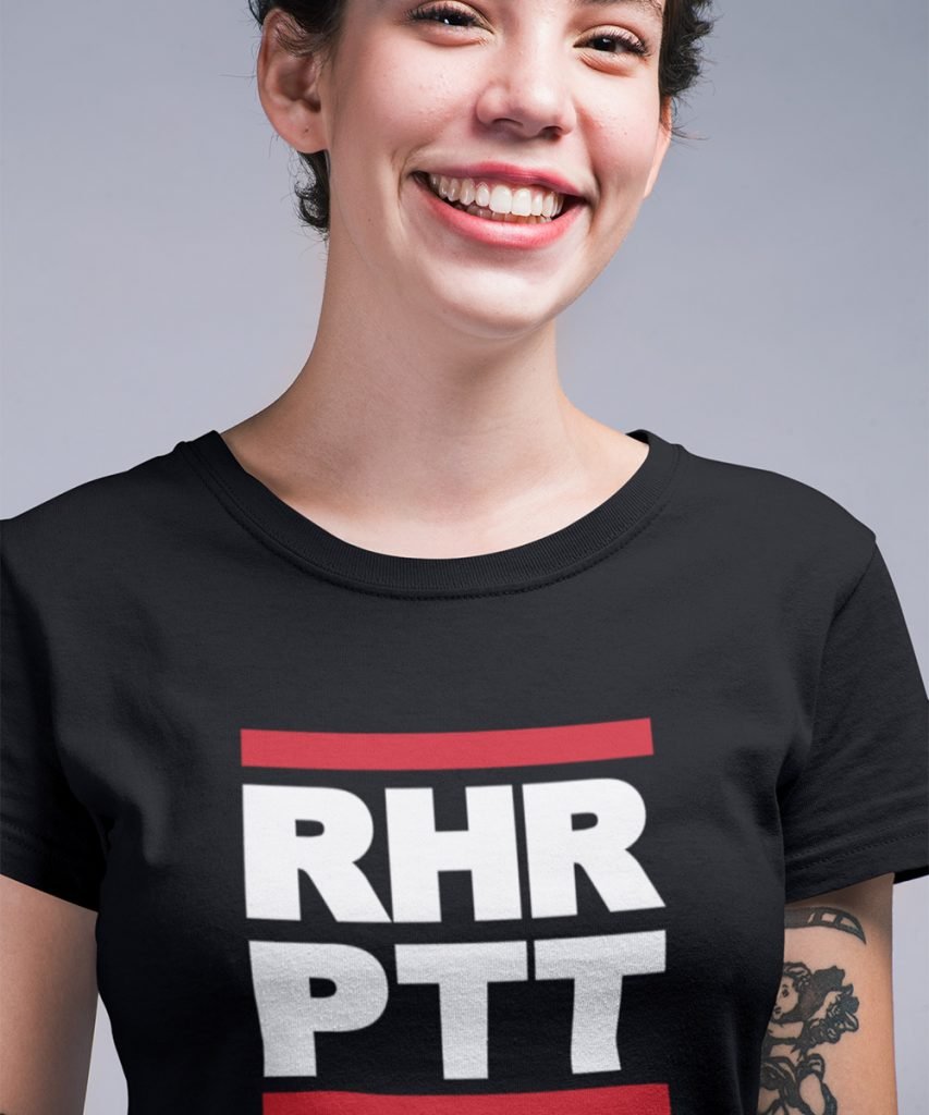 rhrptt ruhrpott verkuerzte aermel damen t-shirt schwarz