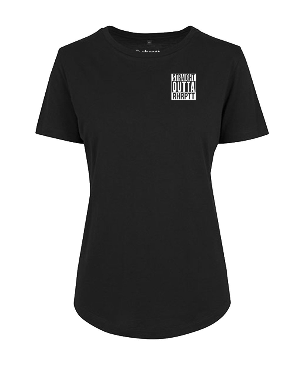 straight outta ruhrpott klein ladies fit tee damen schwarz