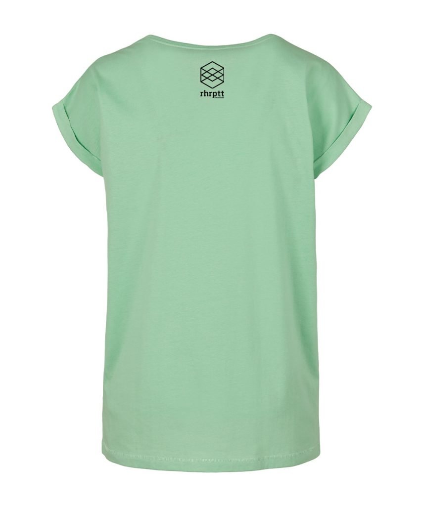 rhrptt t-shirt hinten mint hellgrün frauen damen brandlogo