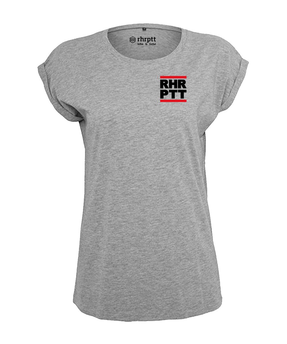 rhrptt t-shirt verkürzte ärmel klein heather-grey dunkelfrau frauen damen