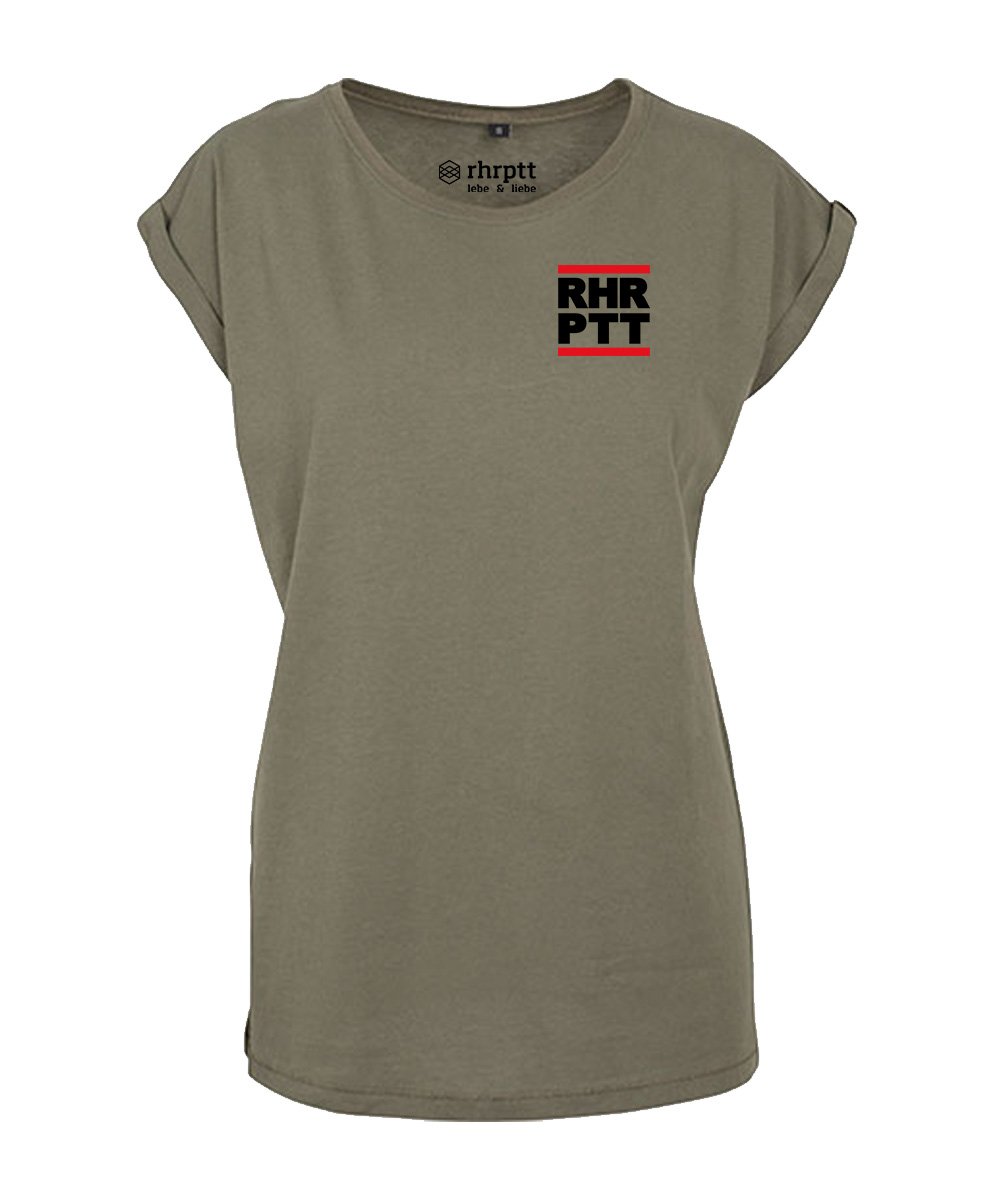 rhrptt t-shirt verkürzte ärmel klein frauen damen olive