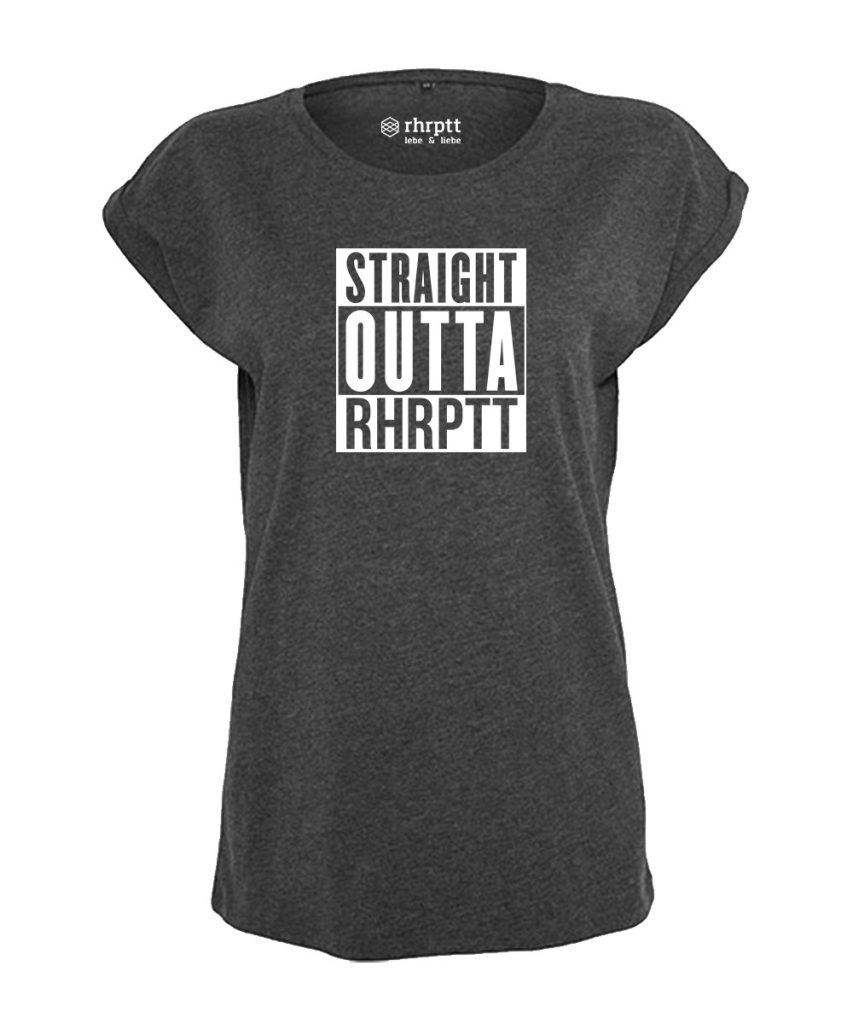 rhrptt tshirt vorne straight outta rhrptt charcoal heather damen