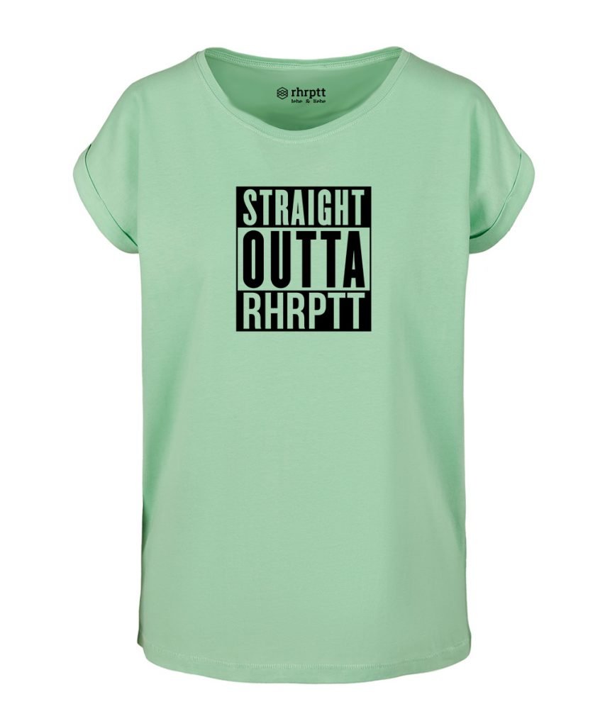 rhrptt tshirt vorne straight outta rhrptt mint damen