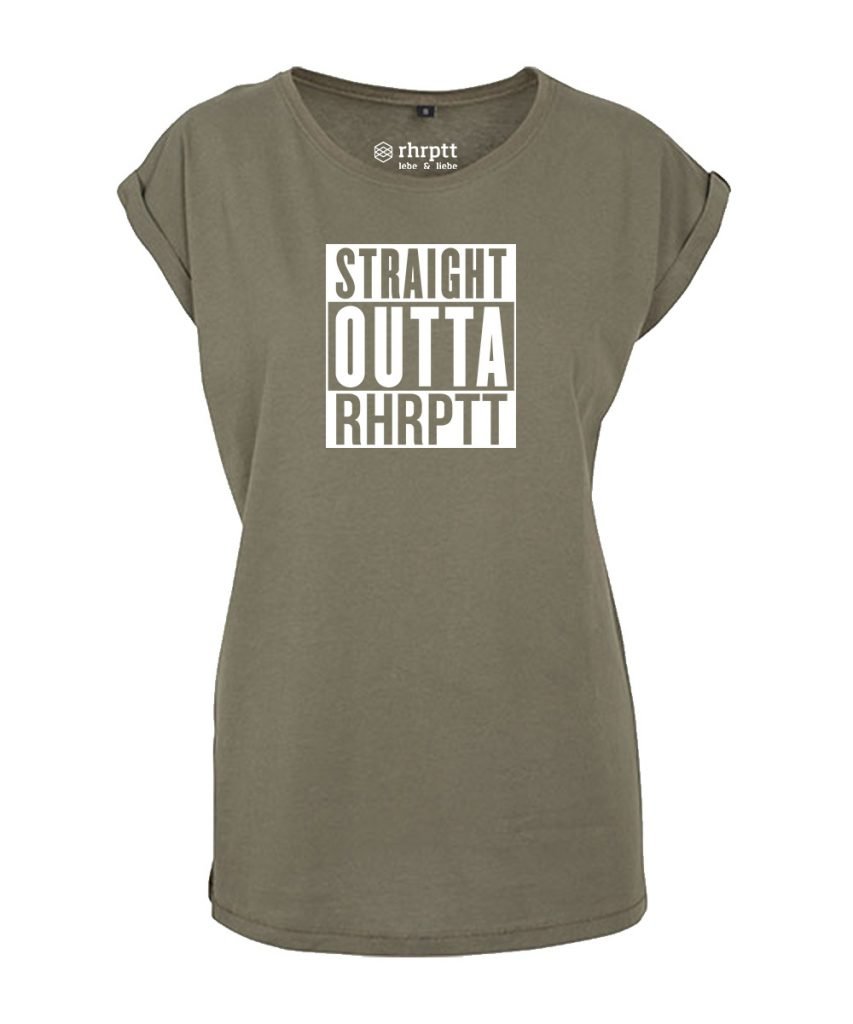 rhrptt tshirt vorne straight outta rhrptt olive damen