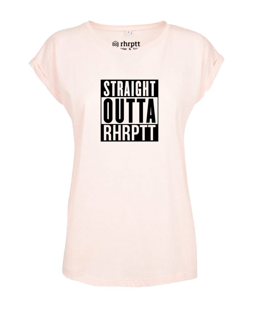 rhrptt tshirt vorne straight outta rhrptt pink damen