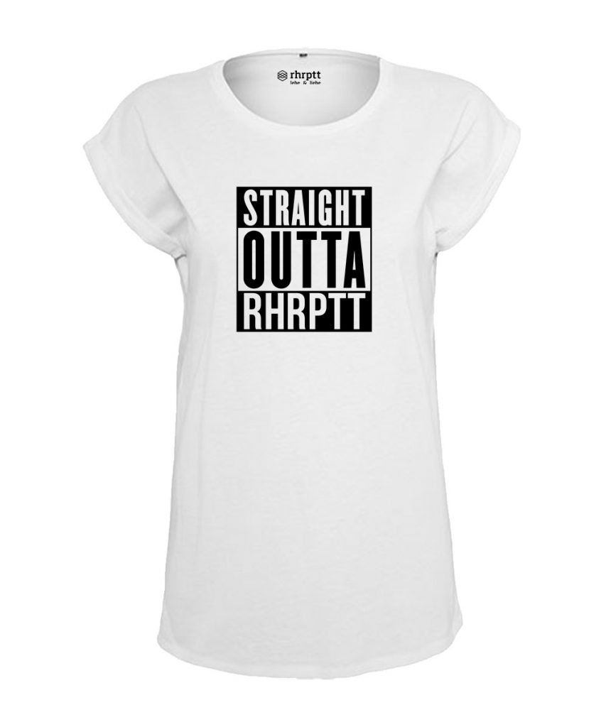 rhrptt tshirt vorne straight outta rhrptt weiss damen 1 RHRPTT heisst Ruhrpott