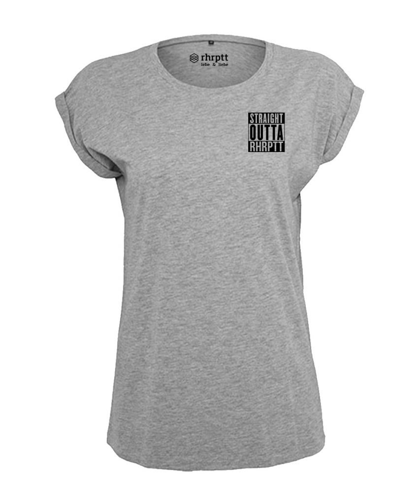 straight outta ruhrpott klein damen frauen heather-grey dunkelgrau