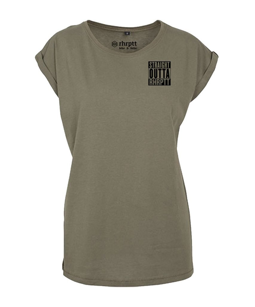 straight outta ruhrpott klein damen frauen olive