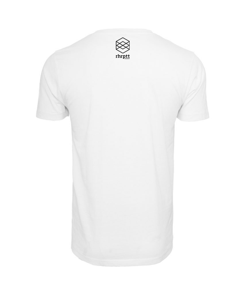 rhrptt t-shirt weiss brandlogo hinten