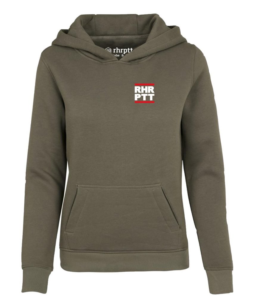 ruhrpott klein hoodie kapuzenpullover damen frauen olive