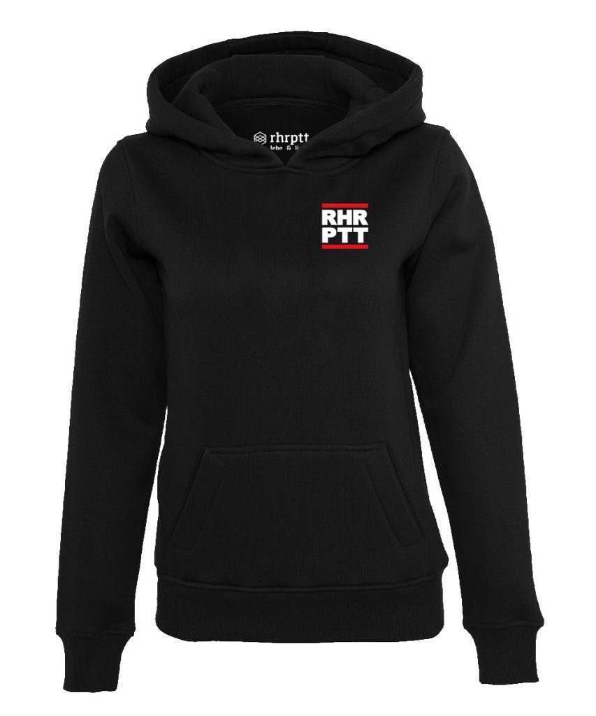 ruhrpott klein hoodie kapuzenpullover damen frauen schwarz