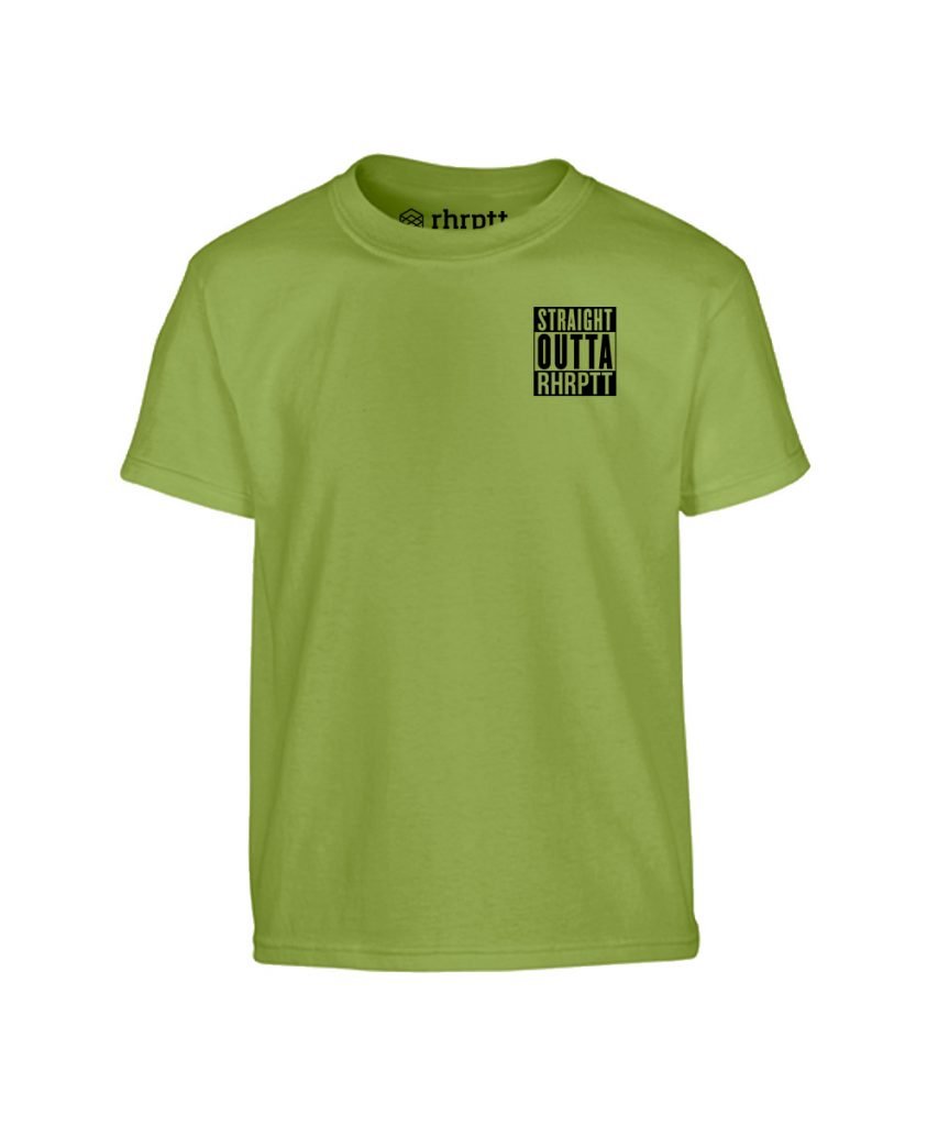 straight outta rhrptt klein kinder t-shirt kiwi grün