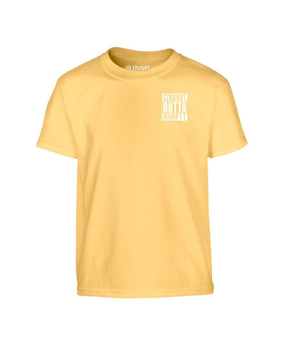 straight outta rhrptt klein kinder t-shirt yellow haze gelb