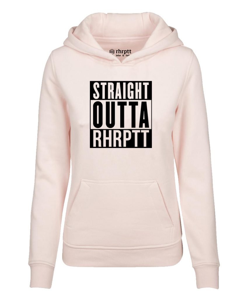 straight outta ruhrpott hoodie kapuzenpullover damen frauen pink 1