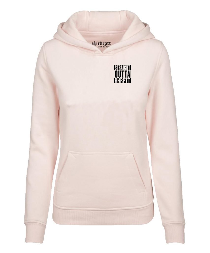 straight outta ruhrpott klein hoodie kapuzenpullover damen frauen pink